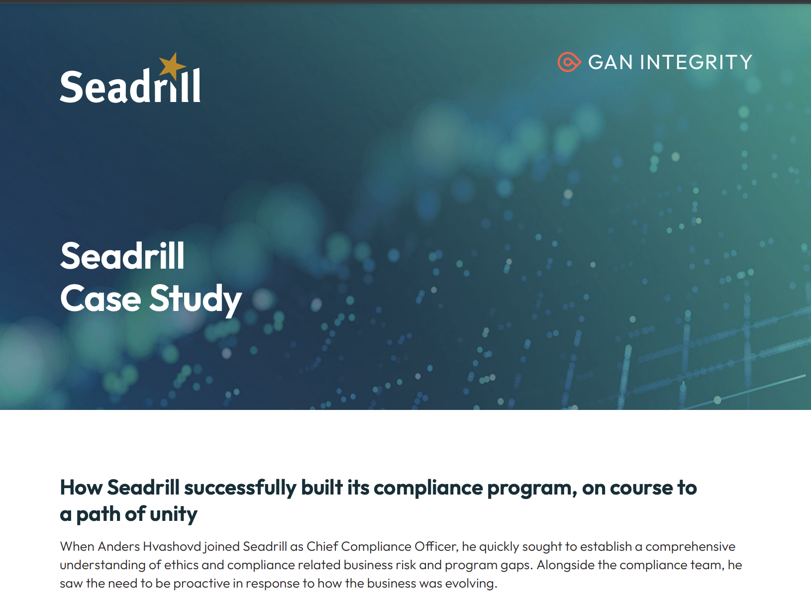 How Seadrill successfully built its compliance program